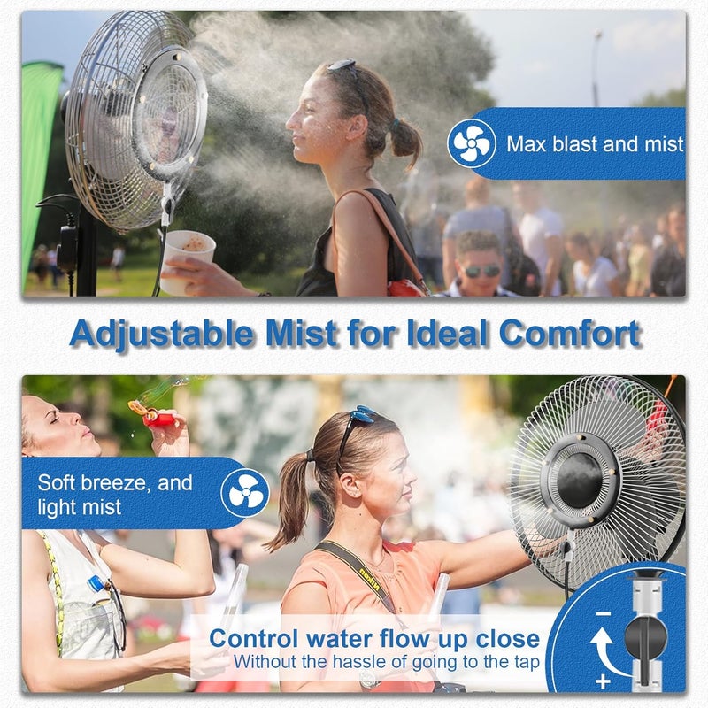 POCKET PANDA Fan Misting Kit. Fan Misters for Cooling Outdoor, Integrated Mister Ring for Outside with Water Valve, Misters for Outdoor Fan. Fit for Any Outdoor Fan. Durable, Seamless Fan Mister not Easy to Leak.… - Image 5